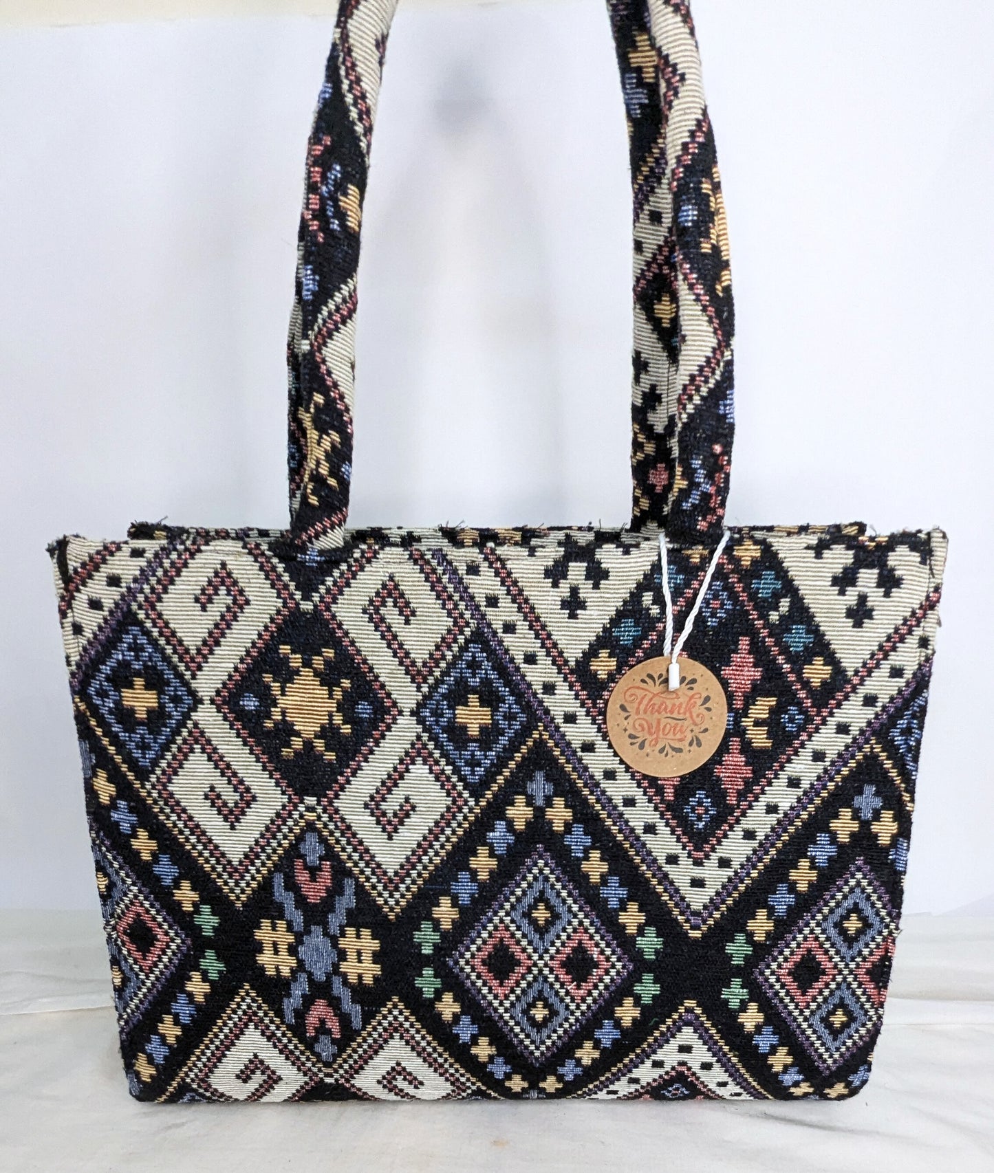 Boho Geometric Tote Bag – Colorful & Trendy