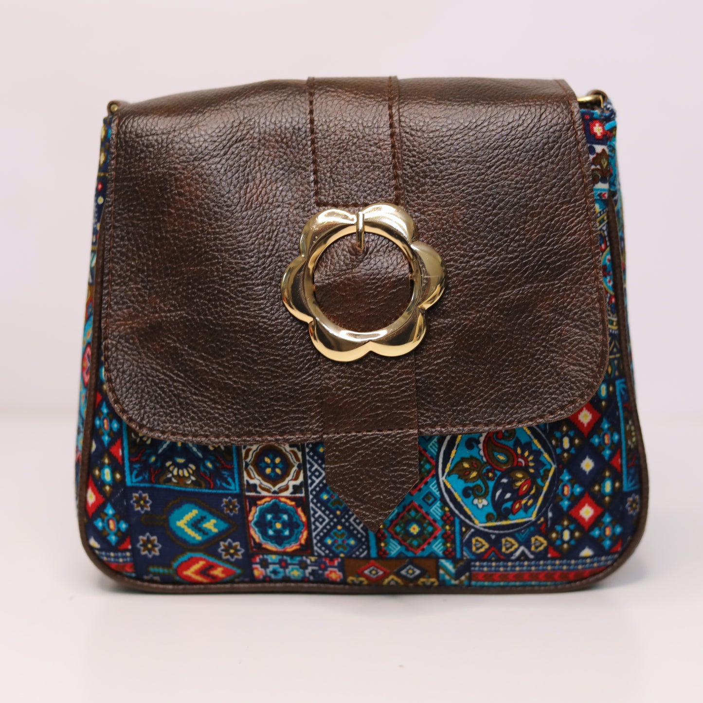 Ethnic Print Sling Handbag – Blue Base