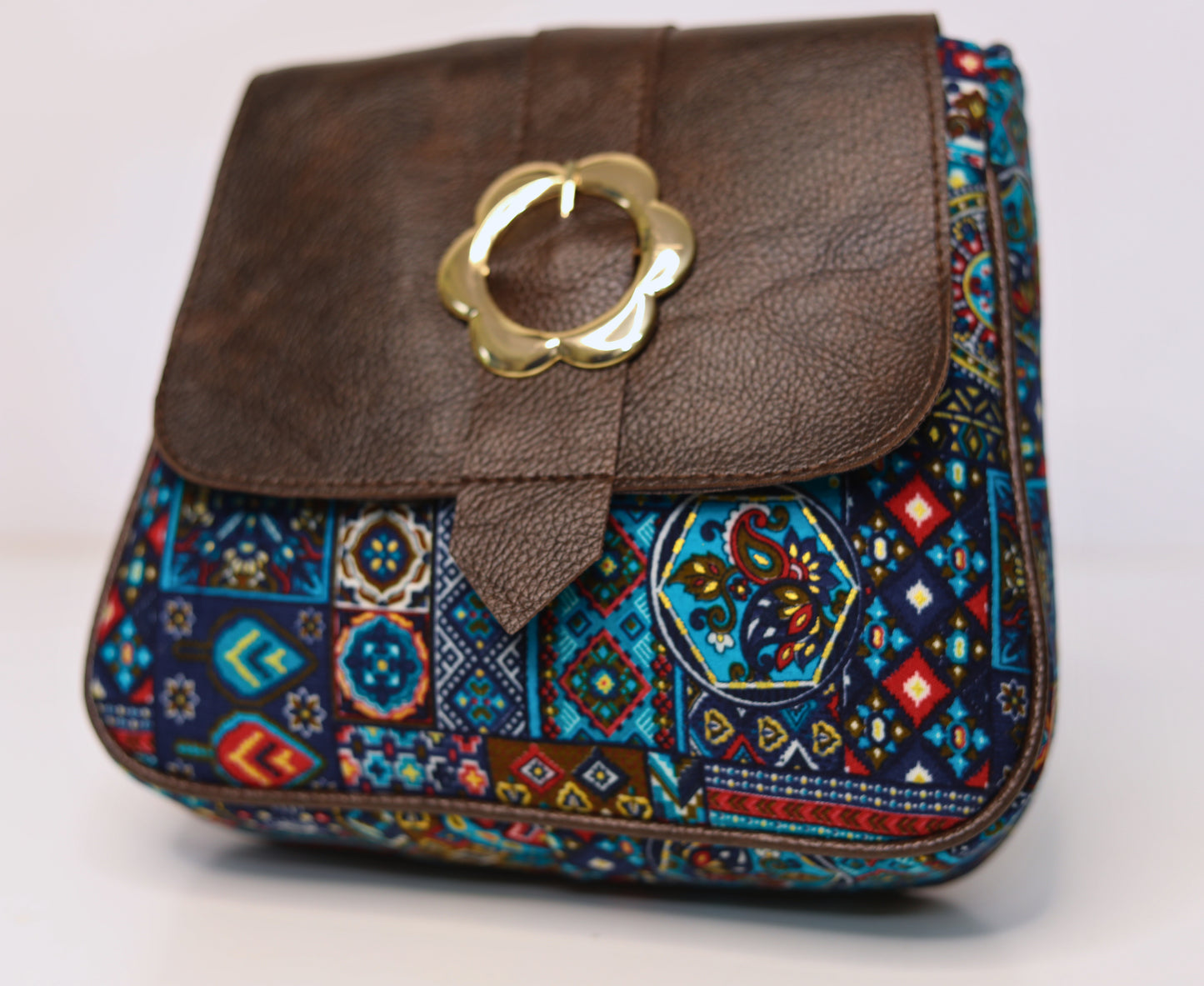 Ethnic Print Sling Handbag – Blue Base