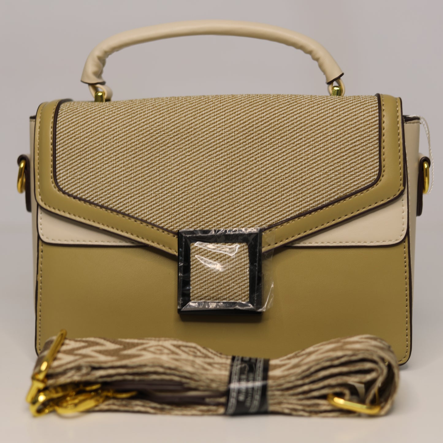 Two-Tone Structured Handbag – Elegant & Versatile