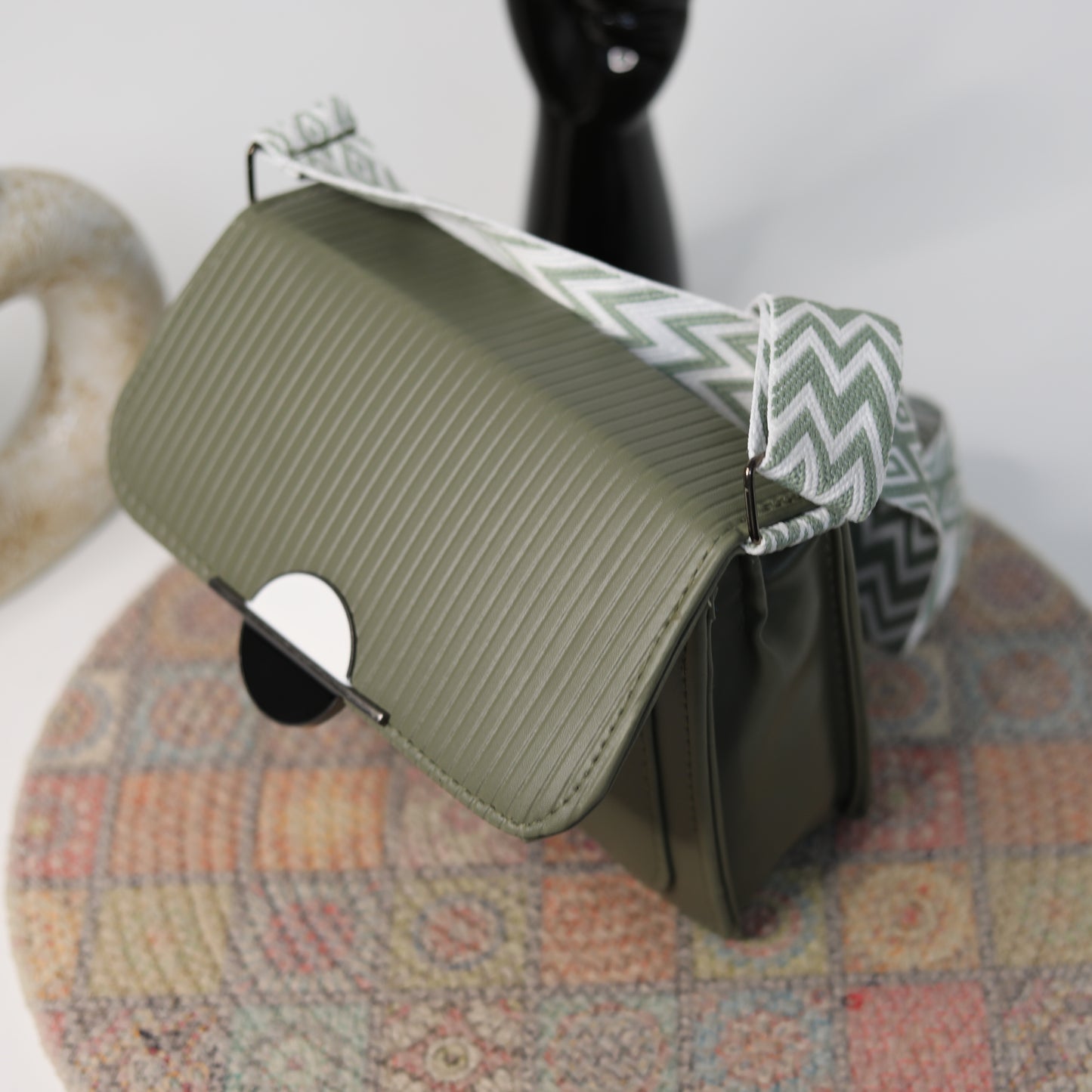 Mehndi Green Shoulder Bag – Elegant & Versatile