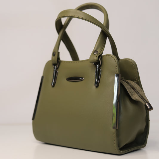 Olive Green Premium Satchel Handbag – Trendy Quality Classic