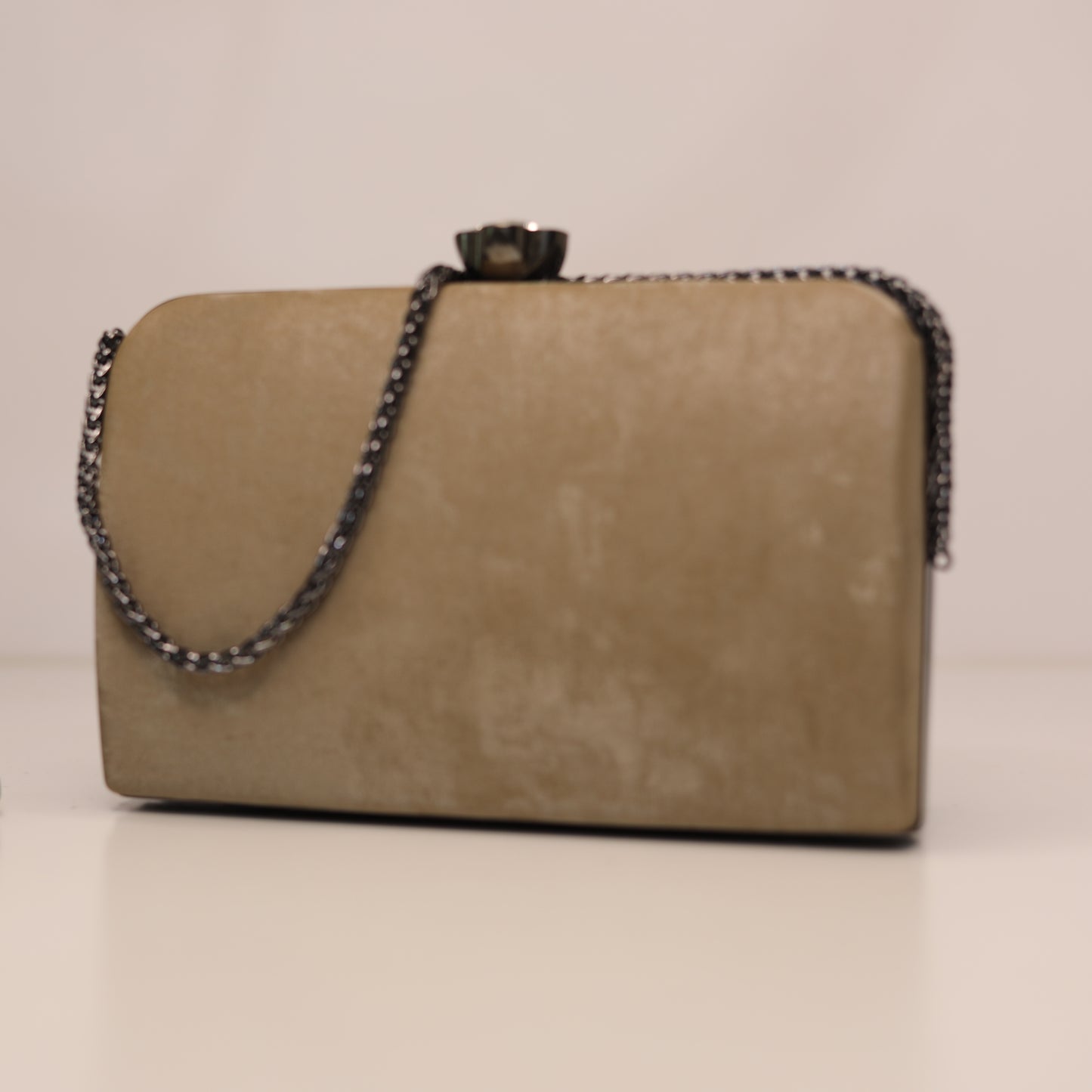 Dusty Brown Velvet Clutch Bag – Elegant Party Essential
