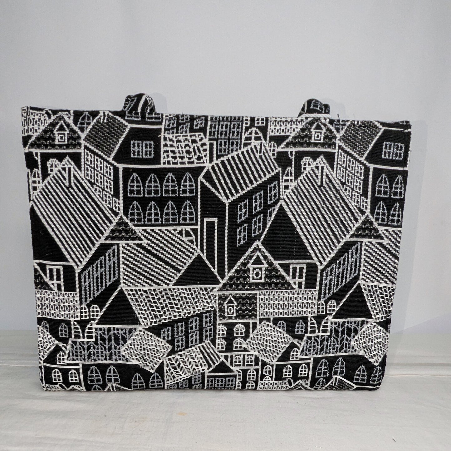 Black & White Cityscape Tote Bag – Artistic & Functional
