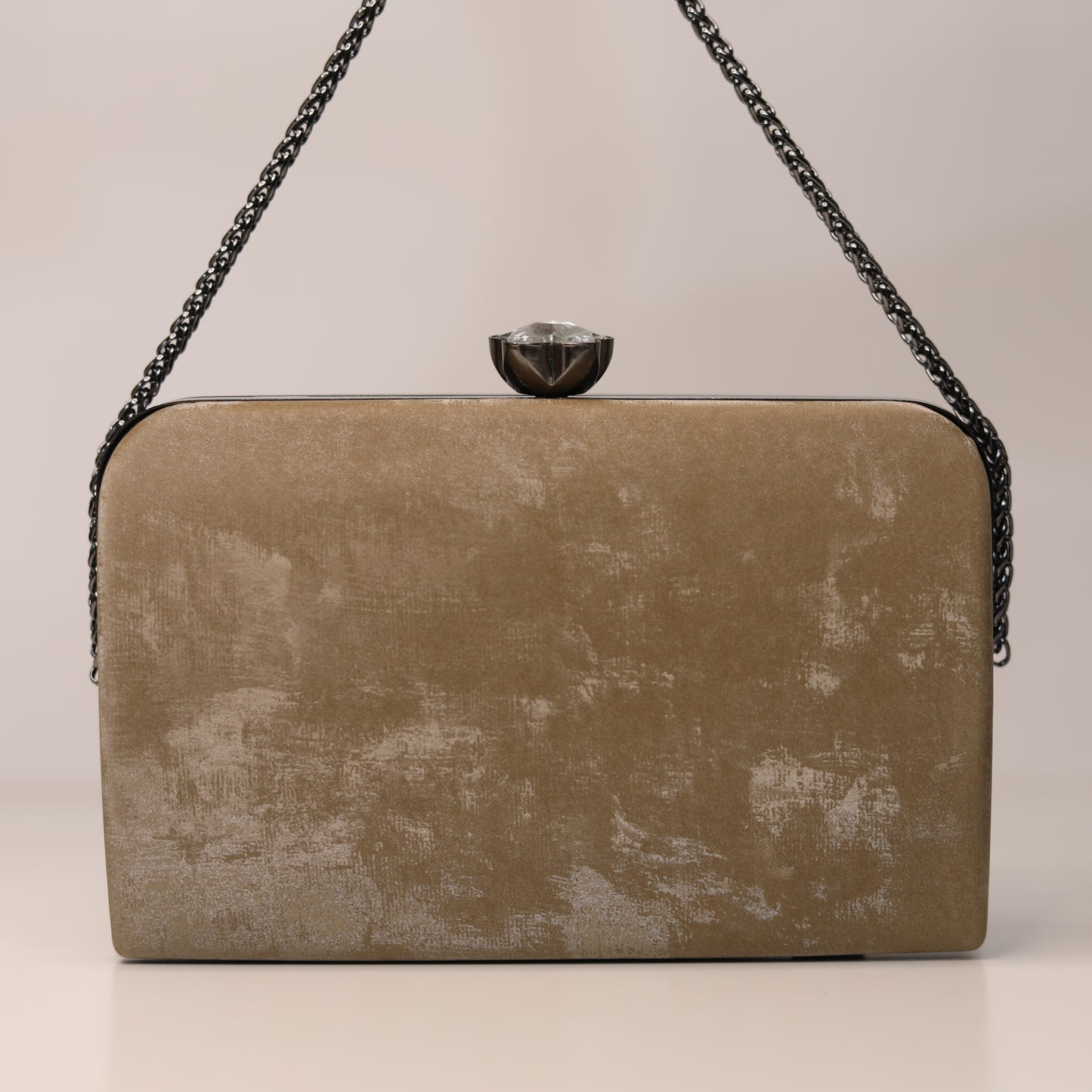 Dusty Brown Velvet Clutch Bag – Elegant Party Essential